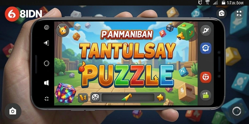 Screenshot gameplay menunjukkan teka-teki seru dalam 68IDN.
