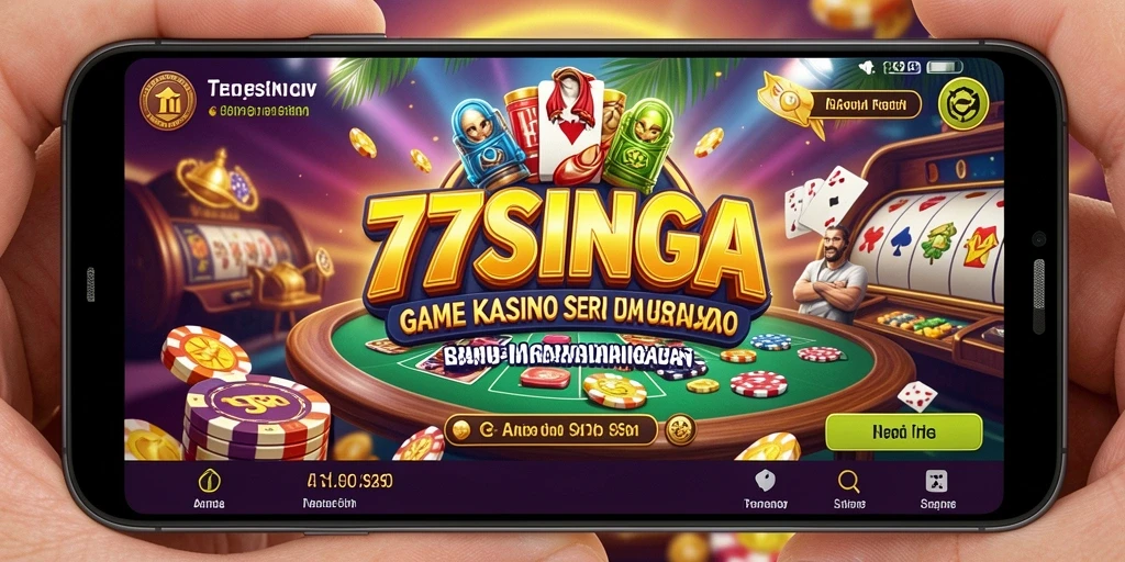 Tampilan gameplay Kasino yang mengasyikkan di 77SINGA.