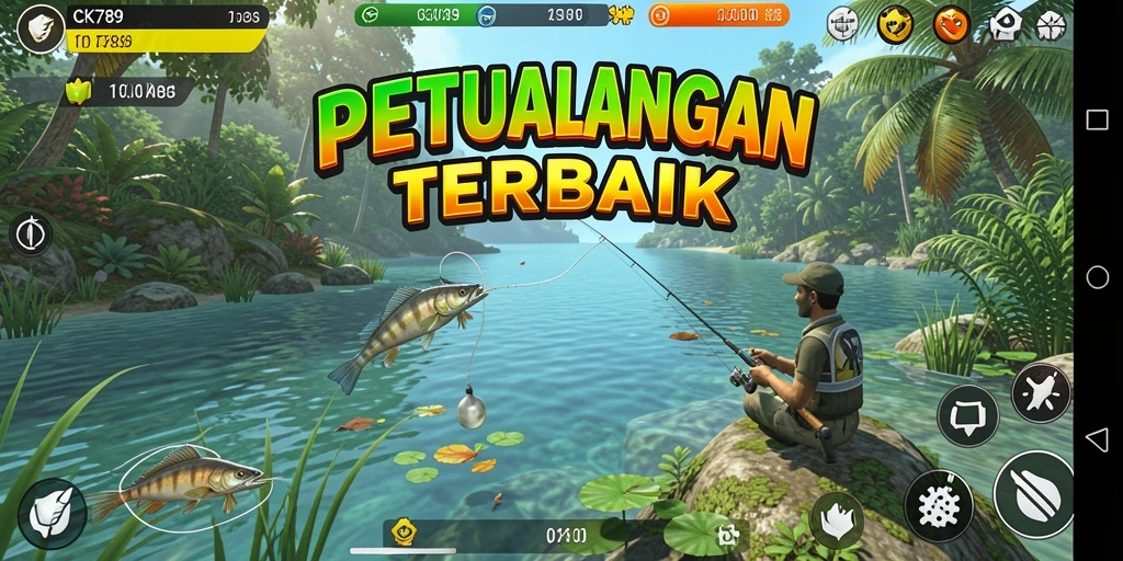 Tangkapan ikan besar dari CK789 dalam gameplay Fishing yang seru.