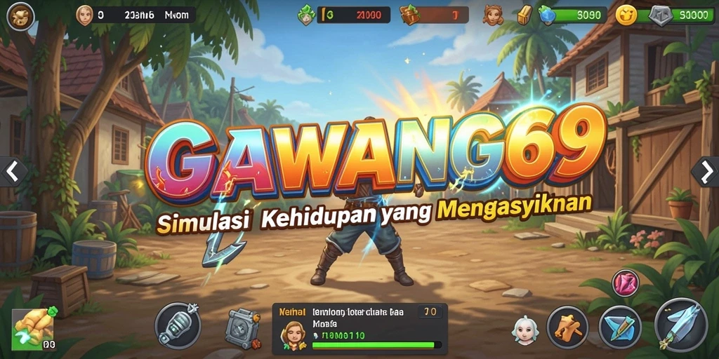 Tampilan gameplay GAWANG69 yang menarik dan berwarna.