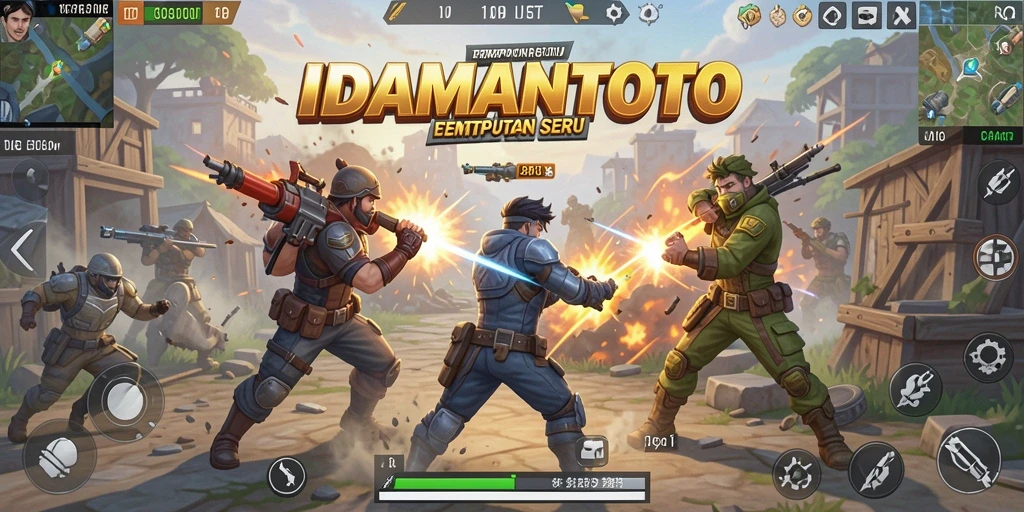Tampilan seru dari gameplay <strong>IDAMANTOTO</strong> yang penuh aksi Battle Royale.