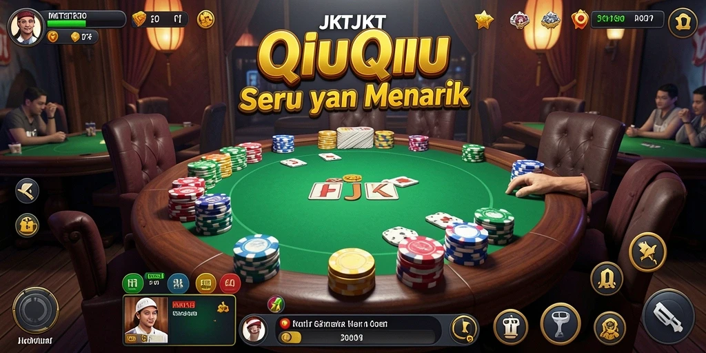Tampilan menarik saat gameplay QiuQiu di JKTJKT.