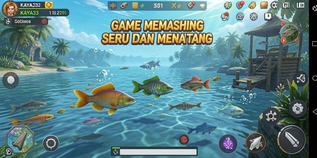 Tampilan gameplay KAYA33 yang menampilkan aksi memancing seru.