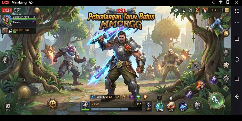 Screenshot LK21 menampilkan aksi seru dalam pertempuran MMORPG.