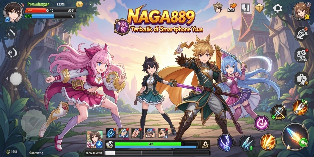 Screenshot NAGA889 menampilkan aksi seru dan karakter menarik dalam permainan Anime.