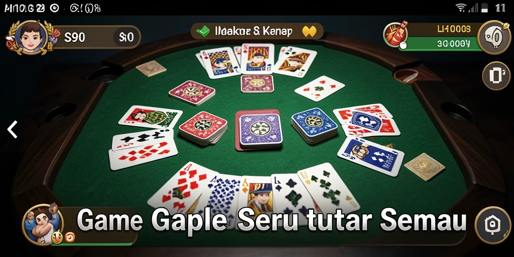 Screenshot gameplay S80 menampilkan keseruan bermain Gaple.