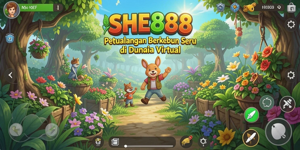 Tampilan gameplay menarik dari SHE888 dengan petualangan berkebun seru.