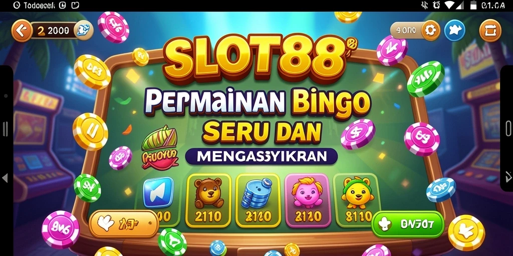 Tampilan menarik dari gameplay Bingo di SLOT88 yang penuh warna.