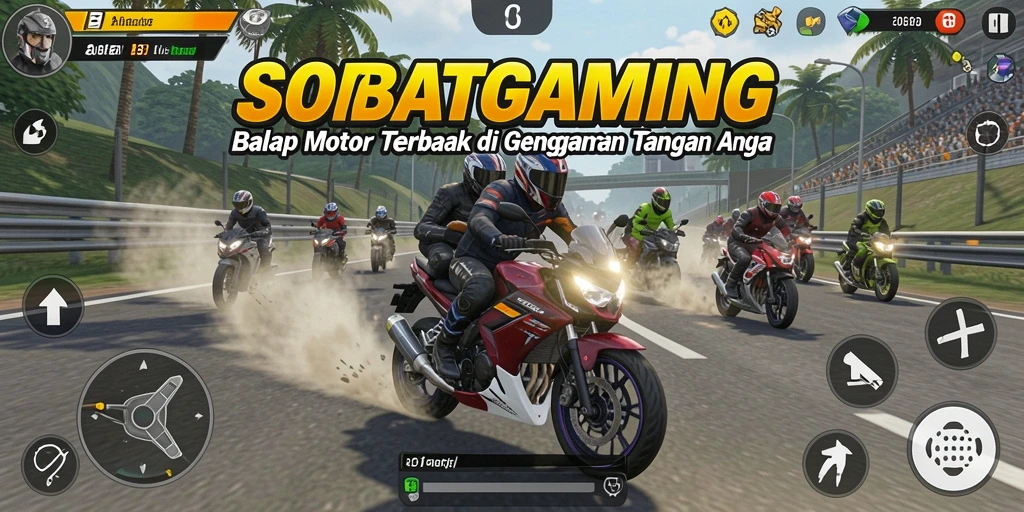 Tampilan balapan motor yang mendebarkan dalam SOBATGAMING.