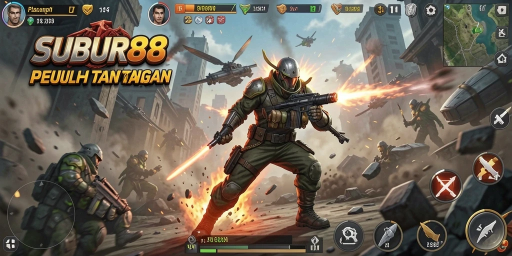 Tampilan gameplay SUBUR88 yang menegangkan dan penuh aksi.