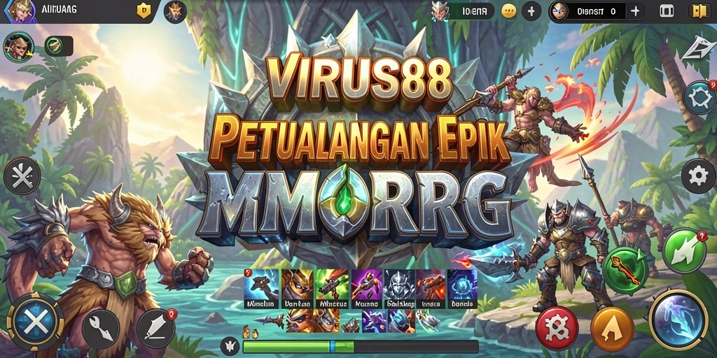 Tampilan gameplay <strong>VIRUS88</strong> yang menampilkan pertempuran yang seru dan interaksi antar pemain.